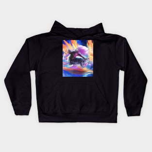 Trippy Space Sloth Turtle - Sloth Pizza Kids Hoodie